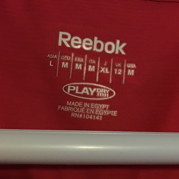 Red/orange Reebok zip up jacket - Picture 3 of 5